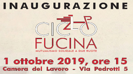 Il 1° ottobre si inaugura a Torino la Ciclofucina Riders Cgil, mutualismo solidale a due ruote.