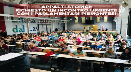 Appalti storici, richiesto un incontro urgente con i Parlamentari piemontesi per lunedì 7 ottobre.