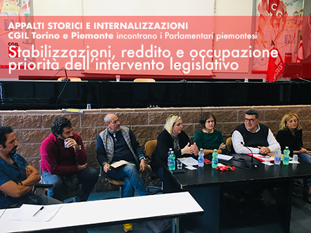 7 ottobre 2019 – Appalti storici. Incontro con i Parlamentari torinesi e piemontesi