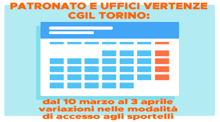 Patronato e Uffici Vertenze: nuovi orari e modalità di accesso agli sportelli