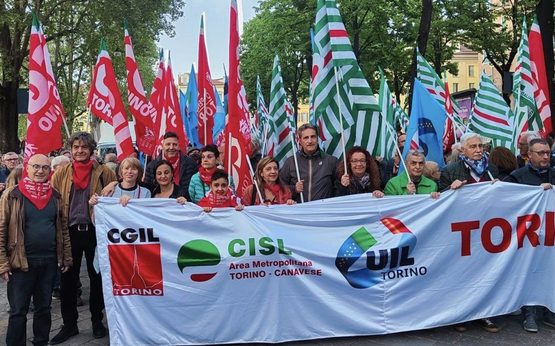 Il corteo e la fiaccolata del 24 Aprile 2023 con tutte le categorie presenti!