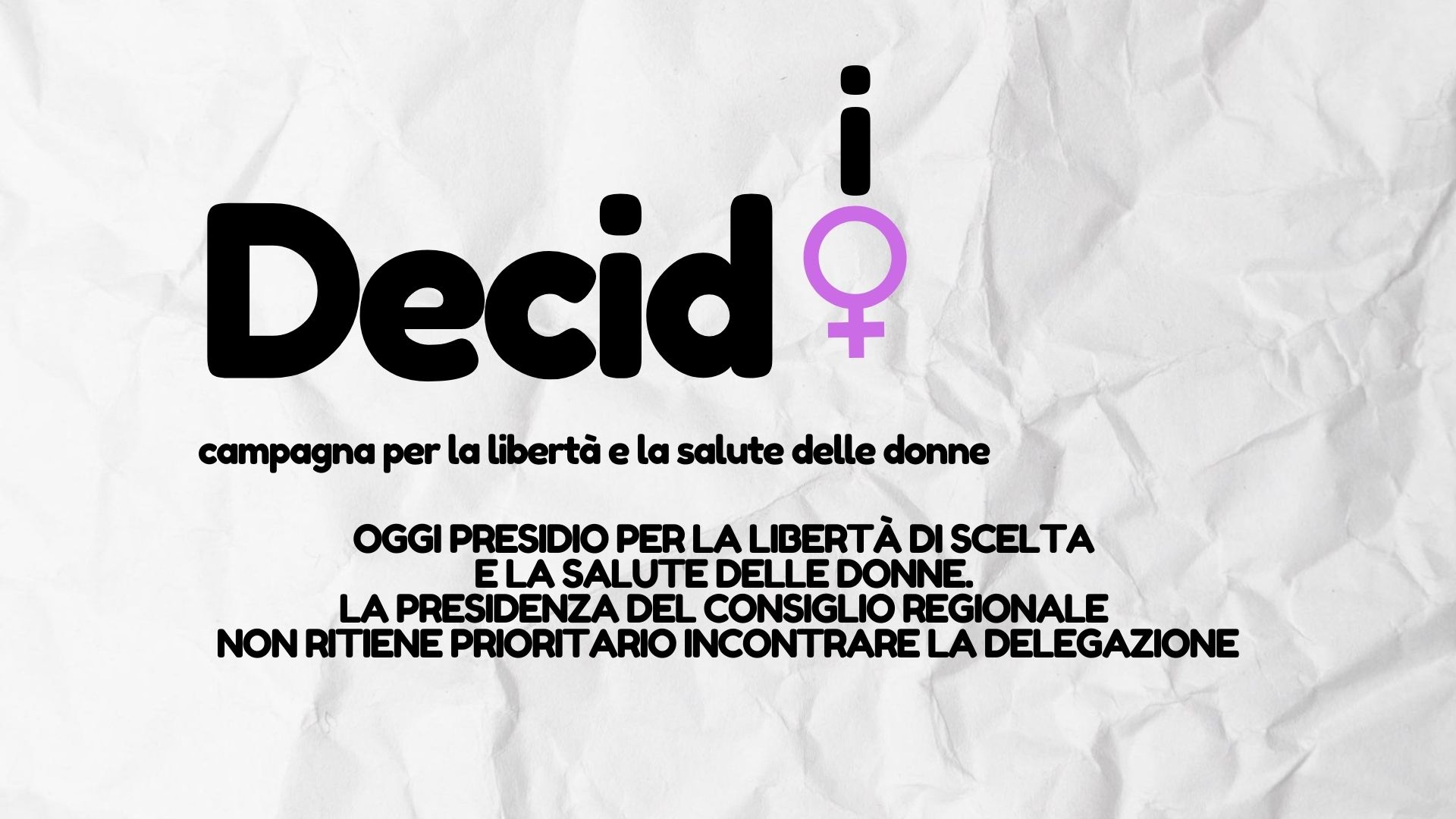 Decid campagna per la libertà e la salute delle donne