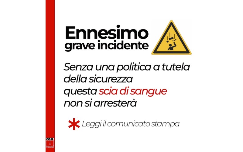 Ennesimo grave incidente sul lavoro in provincia di Torino