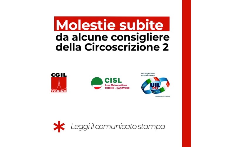 Molestie subite da consigliere della Circoscrizione 2