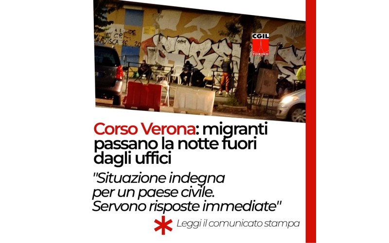 Ufficio Migranti corso Verona: situazione indegna per un paese civile