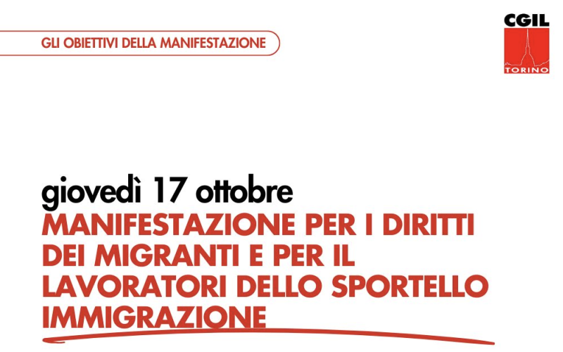 Per i diritti dei migranti e dei lavoratori dello Sportello immigrazione