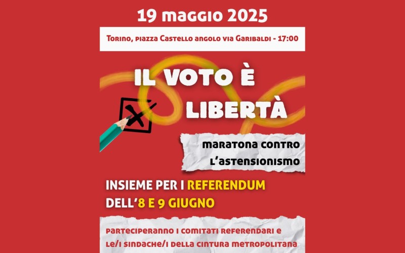 Maratona contro l’astensionismo: Torino scende in piazza perché il voto è libertà