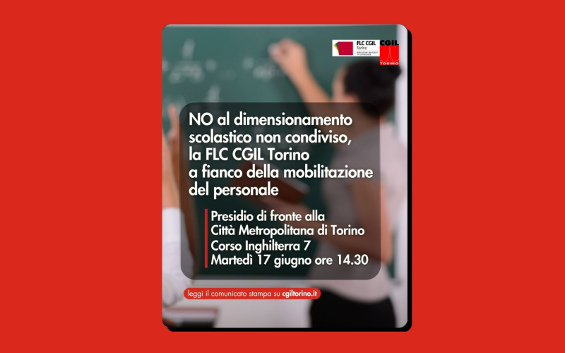 NO al dimensionamento scolastico non condiviso