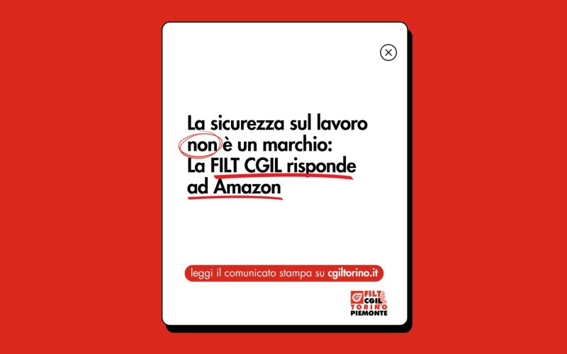 La sicurezza sul lavoro non è un marchio: La FILT CGIL risponde ad Amazon