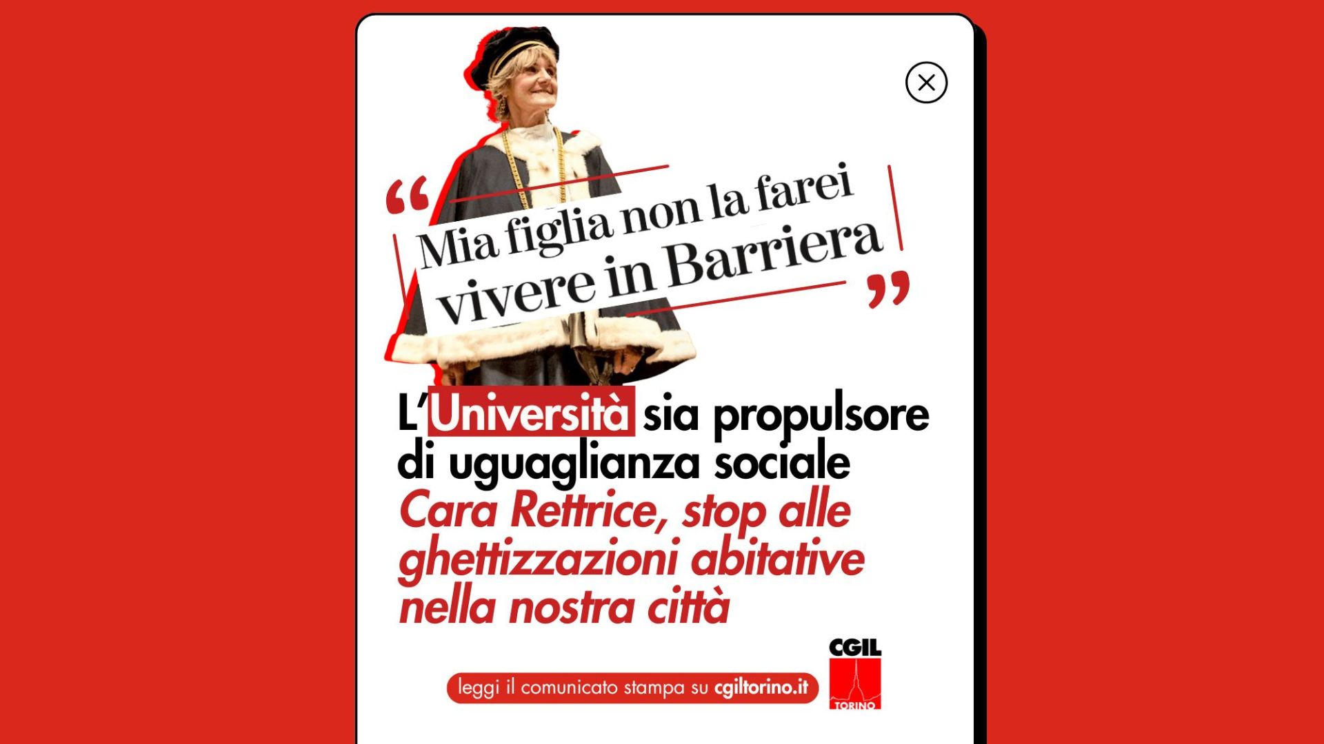 L&rsquo;universit&agrave; sia propulsore di uguaglianza sociale: cara Rettrice, stop alle ghettizzazioni abitative nella nostra citt&agrave;